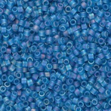 Miyuki delica Beads 11/0 - Matted transparent capri blue ab DB-862